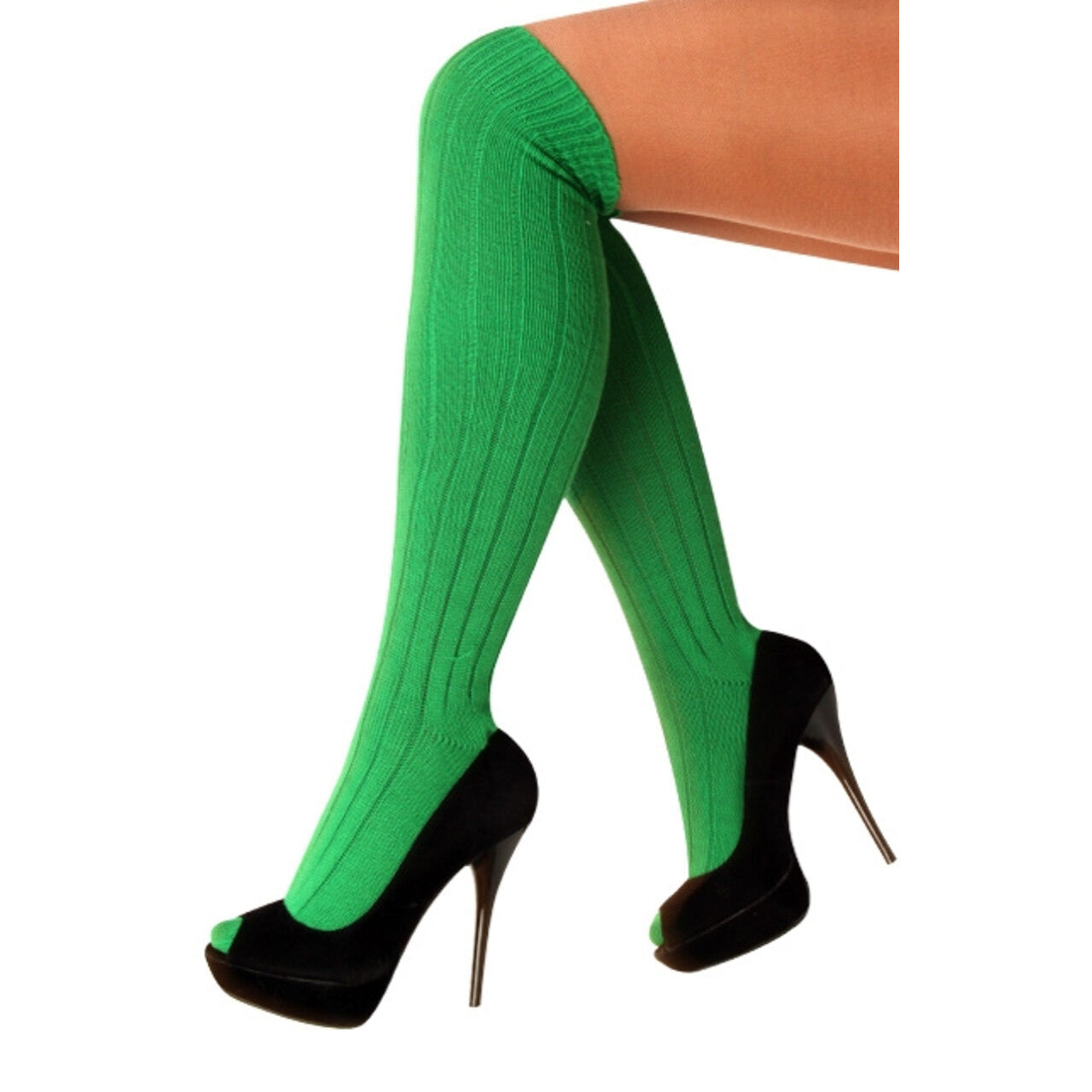 Op deze afbeelding zie je een Accessoires, van het merk PartyXplosion. Kniekousen Groen Maat 41-47