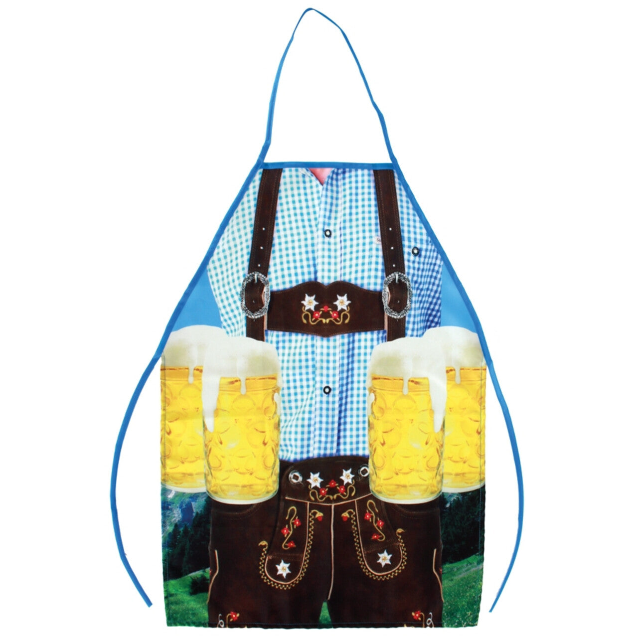 Op deze afbeelding zie je een Kostuums, van het merk PartyXplosion. Schort Oktoberfest Man One Size