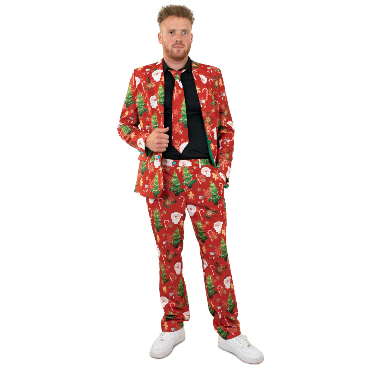 Op deze afbeelding zie je een Kostuums, van het merk PartyXplosion. Klaar Voor De Kerst Af Man Kostuum