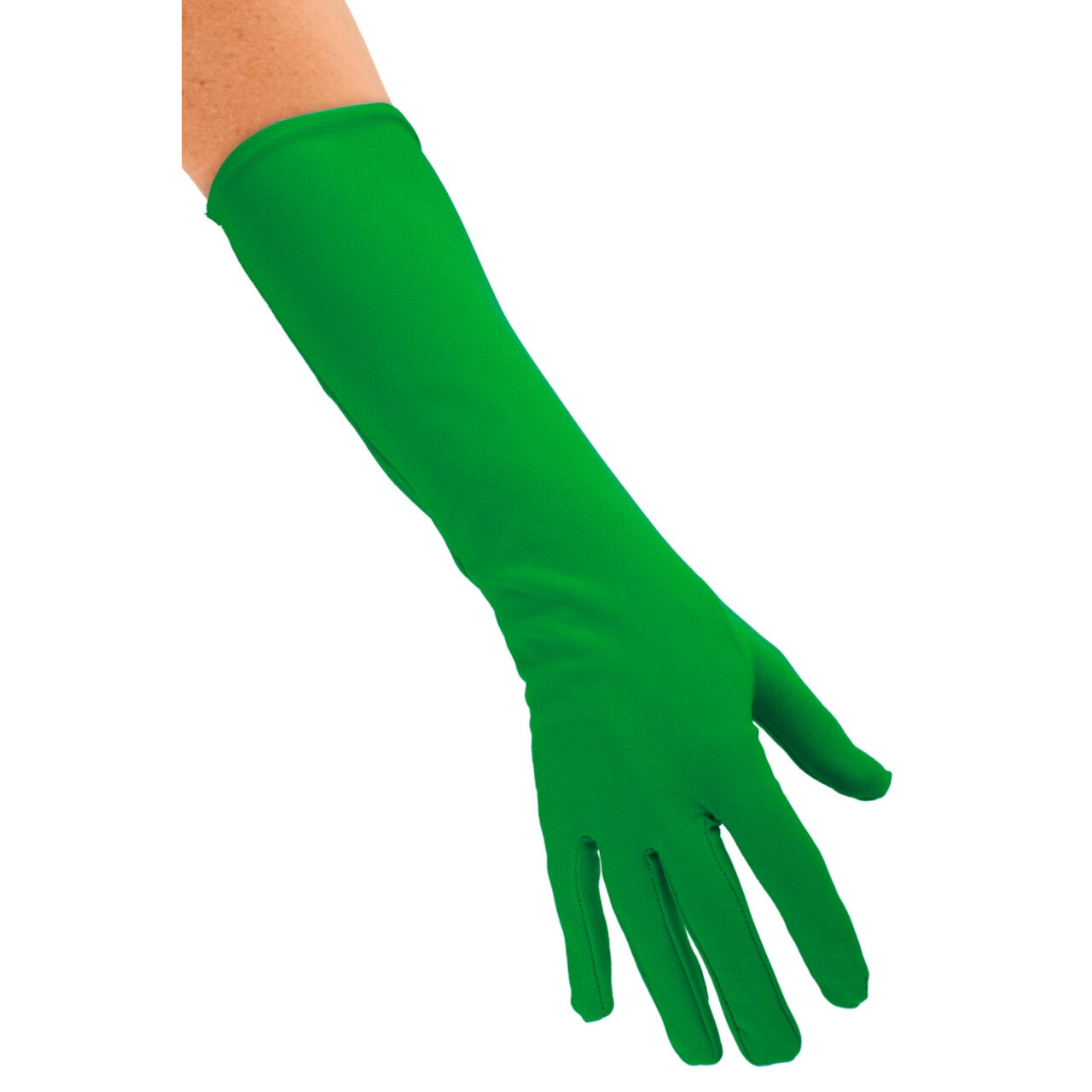 Op deze afbeelding zie je een Accessoires, van het merk PartyXplosion. Neon Handschoen Lang Nylon Groene Vingers
