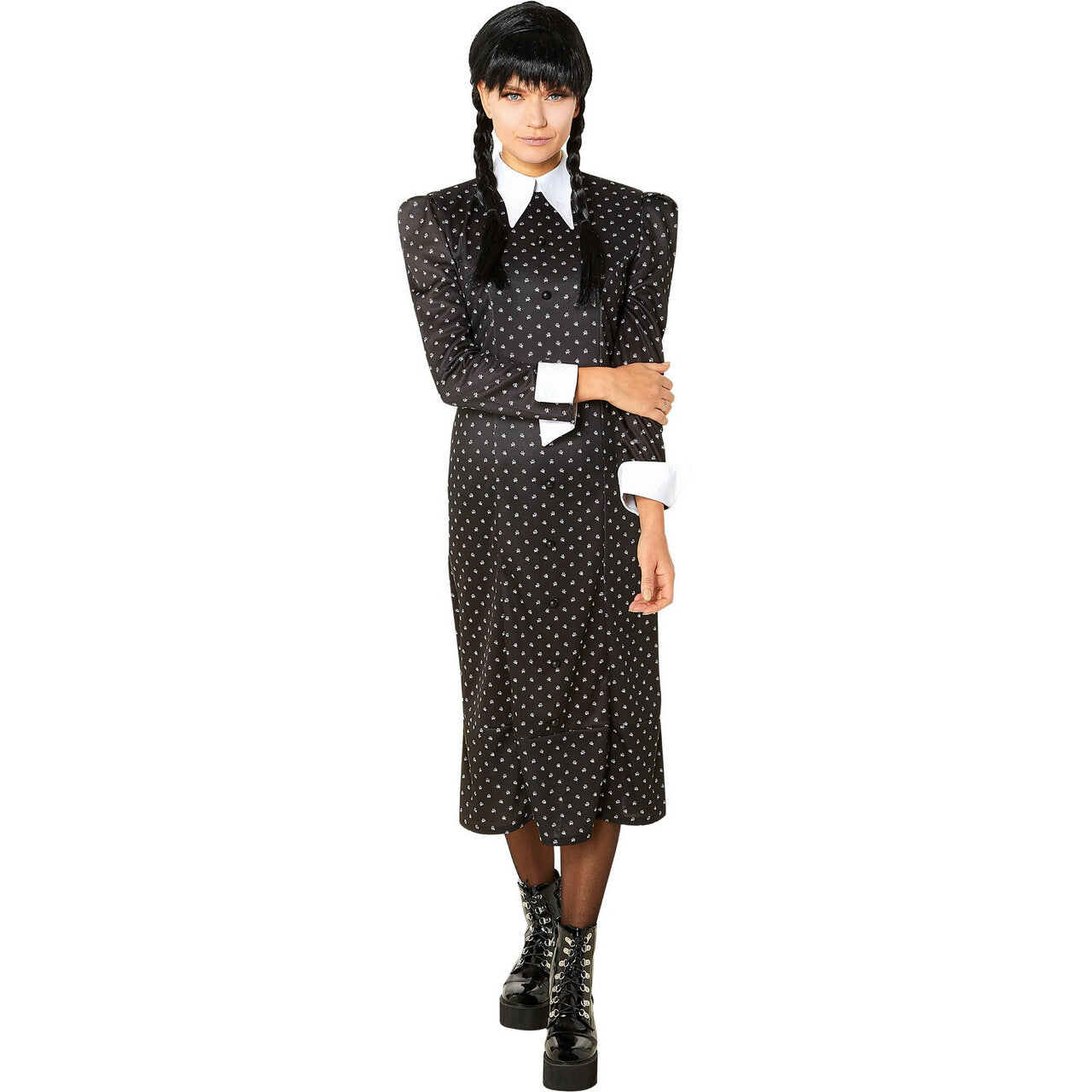 Op deze afbeelding zie je een Kostuums, van het merk Rubies. School Uniform Nevermore Vrouw Kostuum