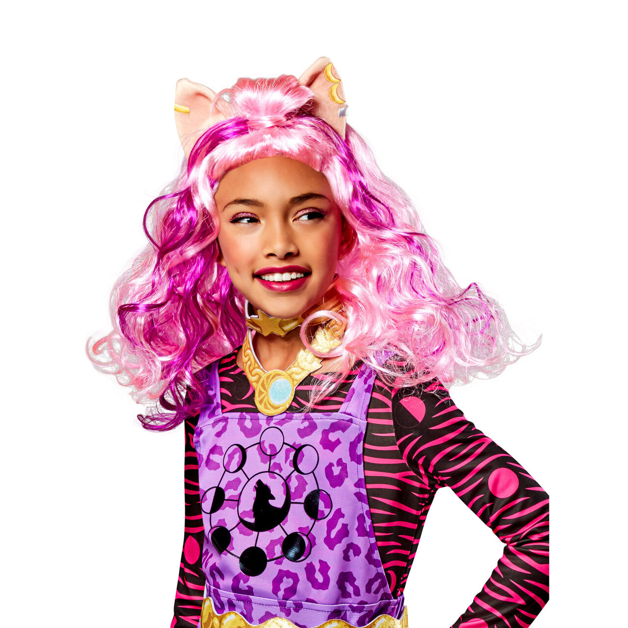 Op deze afbeelding zie je een Kostuums, van het merk Rubies. Monster High™ Clawdeen Pruik
