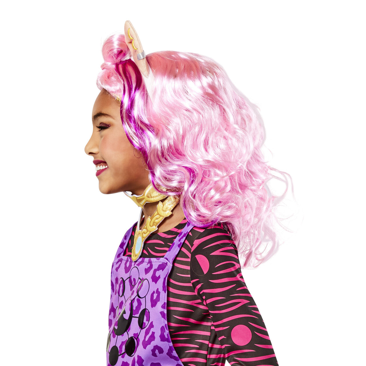 Op deze afbeelding zie je een Kostuums, van het merk Rubies. Monster High™ Clawdeen Pruik