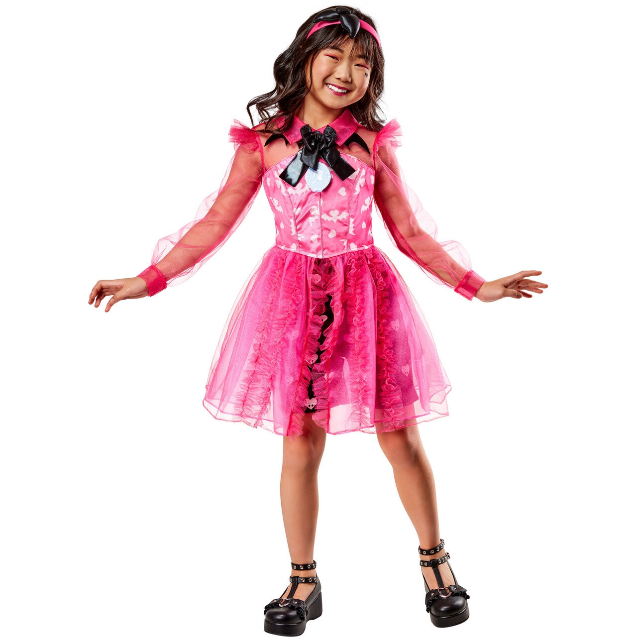 Op deze afbeelding zie je een Kostuums, van het merk Rubies. Draculaura Deluxe Child Meisje Kostuum