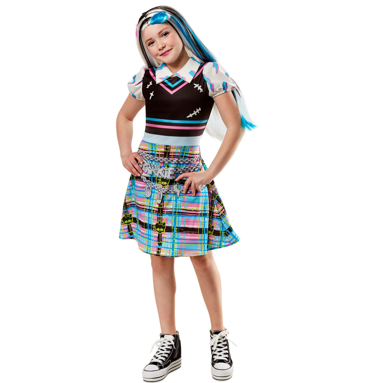Op deze afbeelding zie je een Kostuums, van het merk Rubies. Frankie Stein Monster High Kind Meisje Kostuum