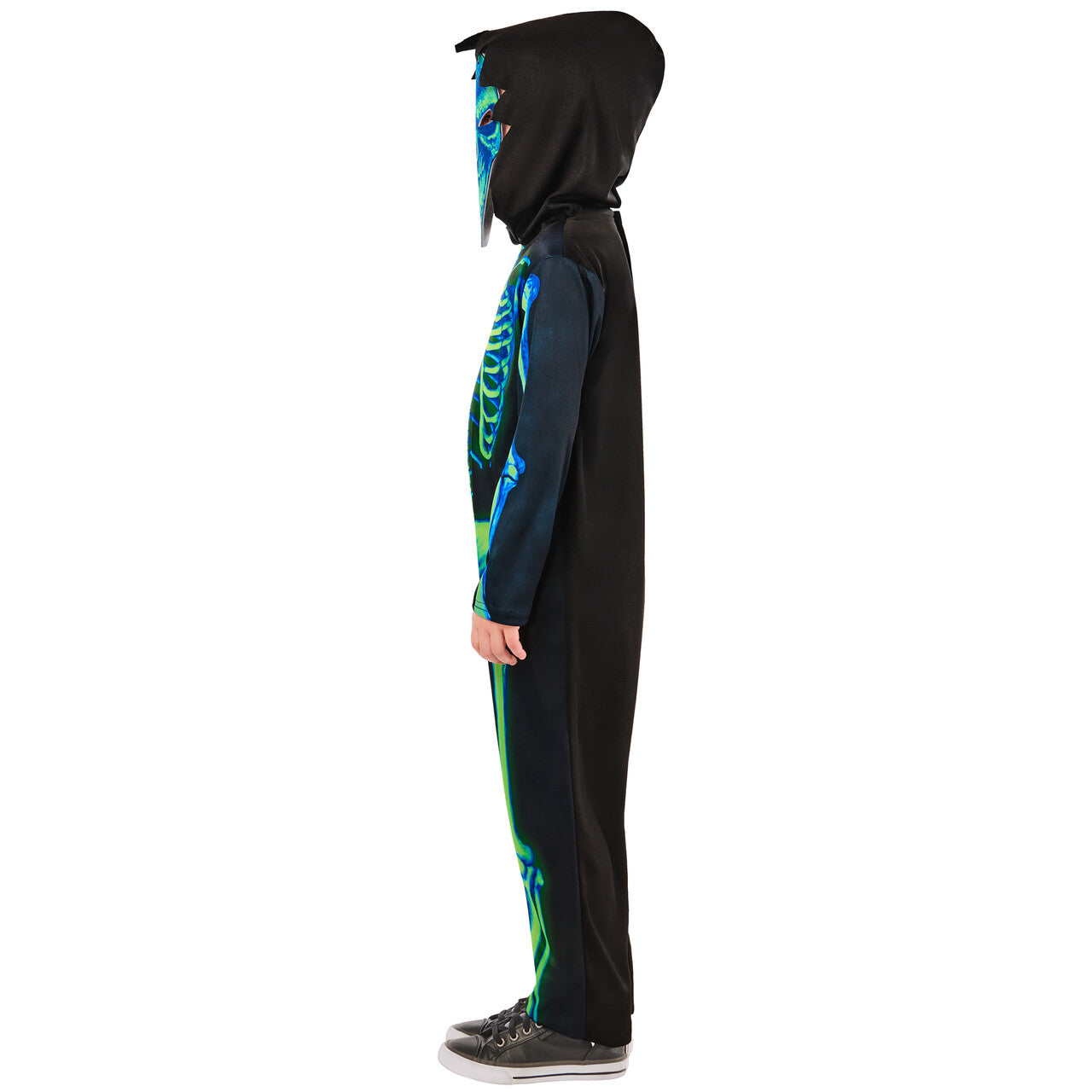 Op deze afbeelding zie je een Kostuums, van het merk Rubies. Neon Green Skeleton Jongen Kostuum