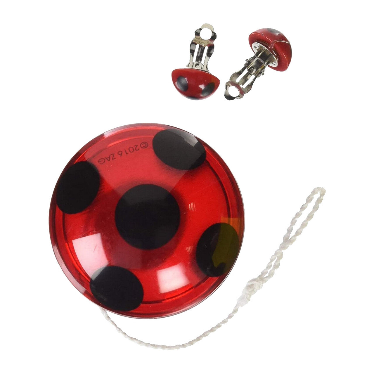 Op deze afbeelding zie je een Accessoires, van het merk Rubies. Miraculous Lieveheersbeestje Set Oorbellen En Jojo