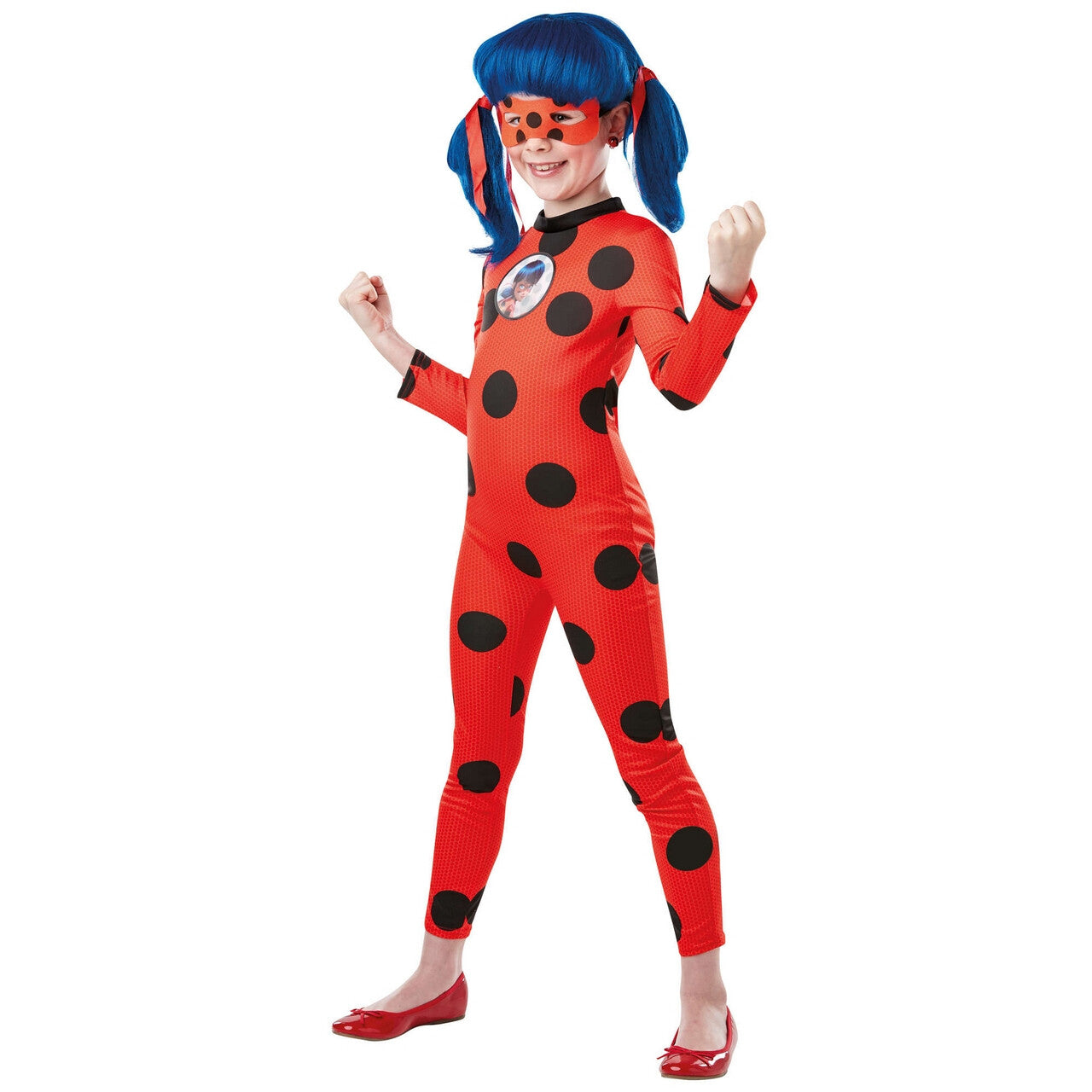 Op deze afbeelding zie je een Kostuums, van het merk Rubies. Deluxe Miraculous Ladybug Met Knuffeltje Kind Meisje Kostuum