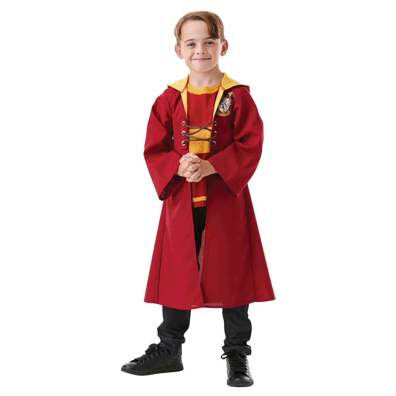 Op deze afbeelding zie je een Kostuums, van het merk Rubies. Harry Potter Quidditch Meisje Kostuum