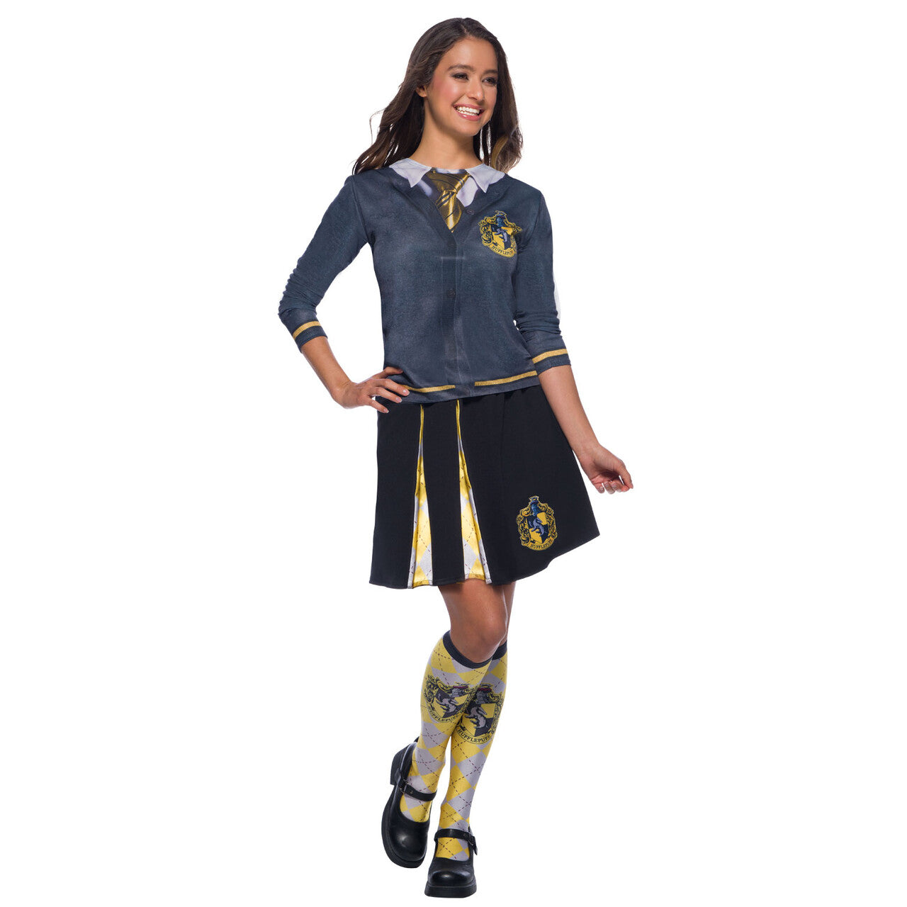 Op deze afbeelding zie je een Kostuums, van het merk Rubies. Hufflepuff Rok Harry Potter Meisje Kostuum