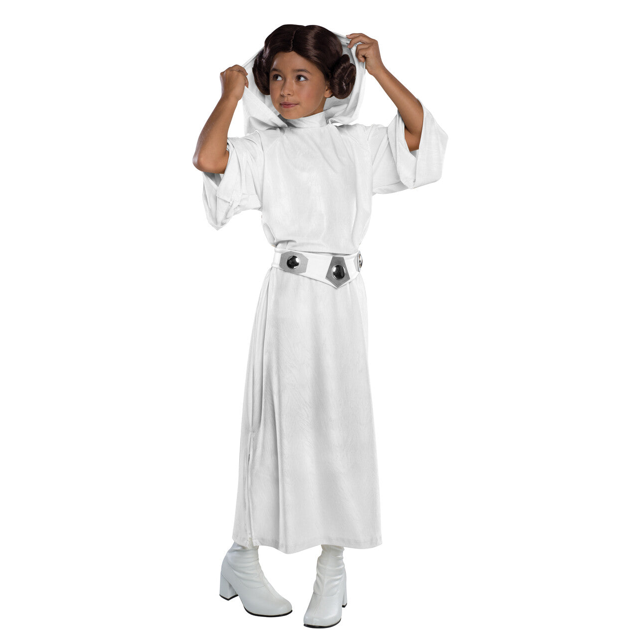 Op deze afbeelding zie je een Kostuums, van het merk Rubies. Star Wars™ Princess Leia Deluxe Meisje Kostuum