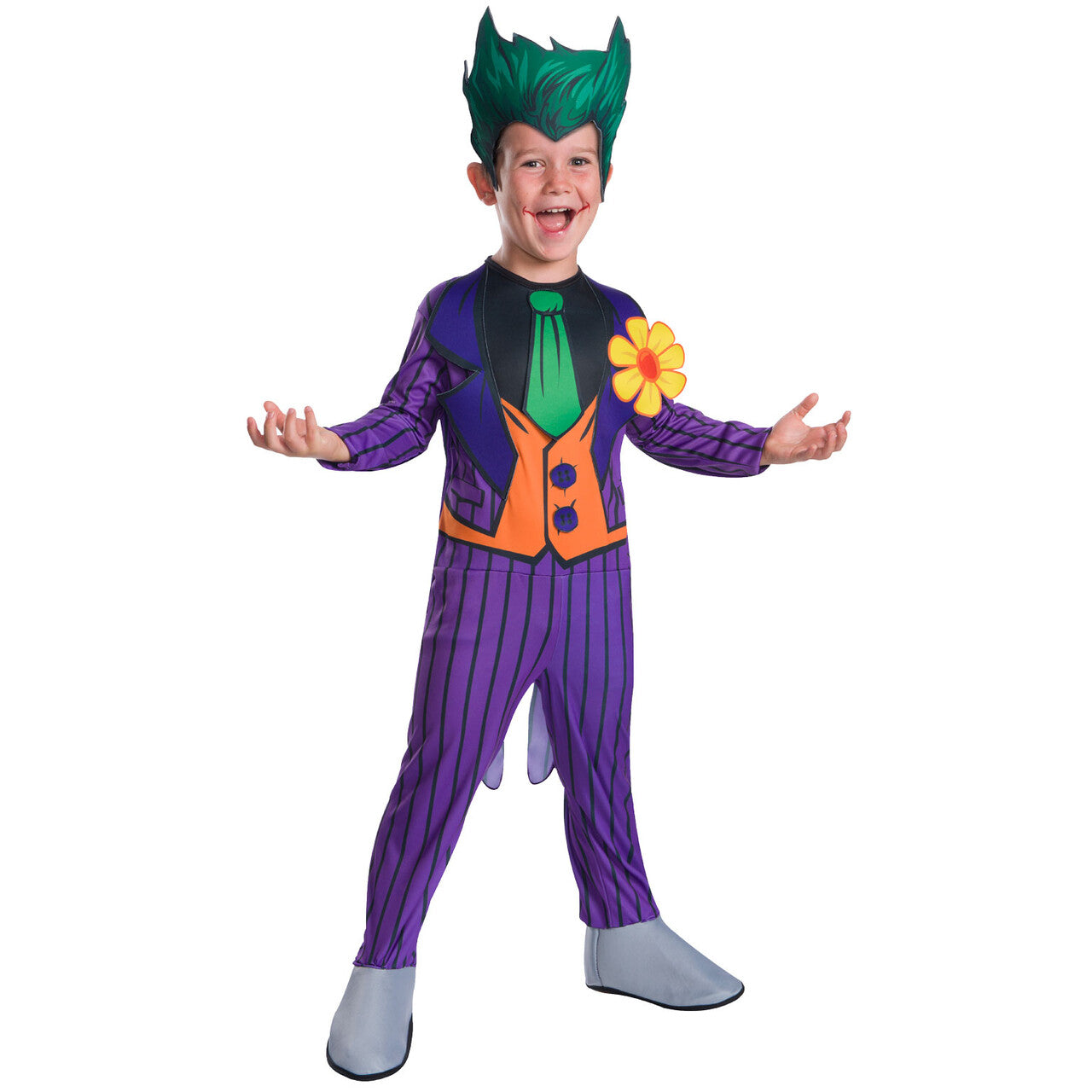 Op deze afbeelding zie je een Kostuums, van het merk Rubies. Joker Kostuum Kind