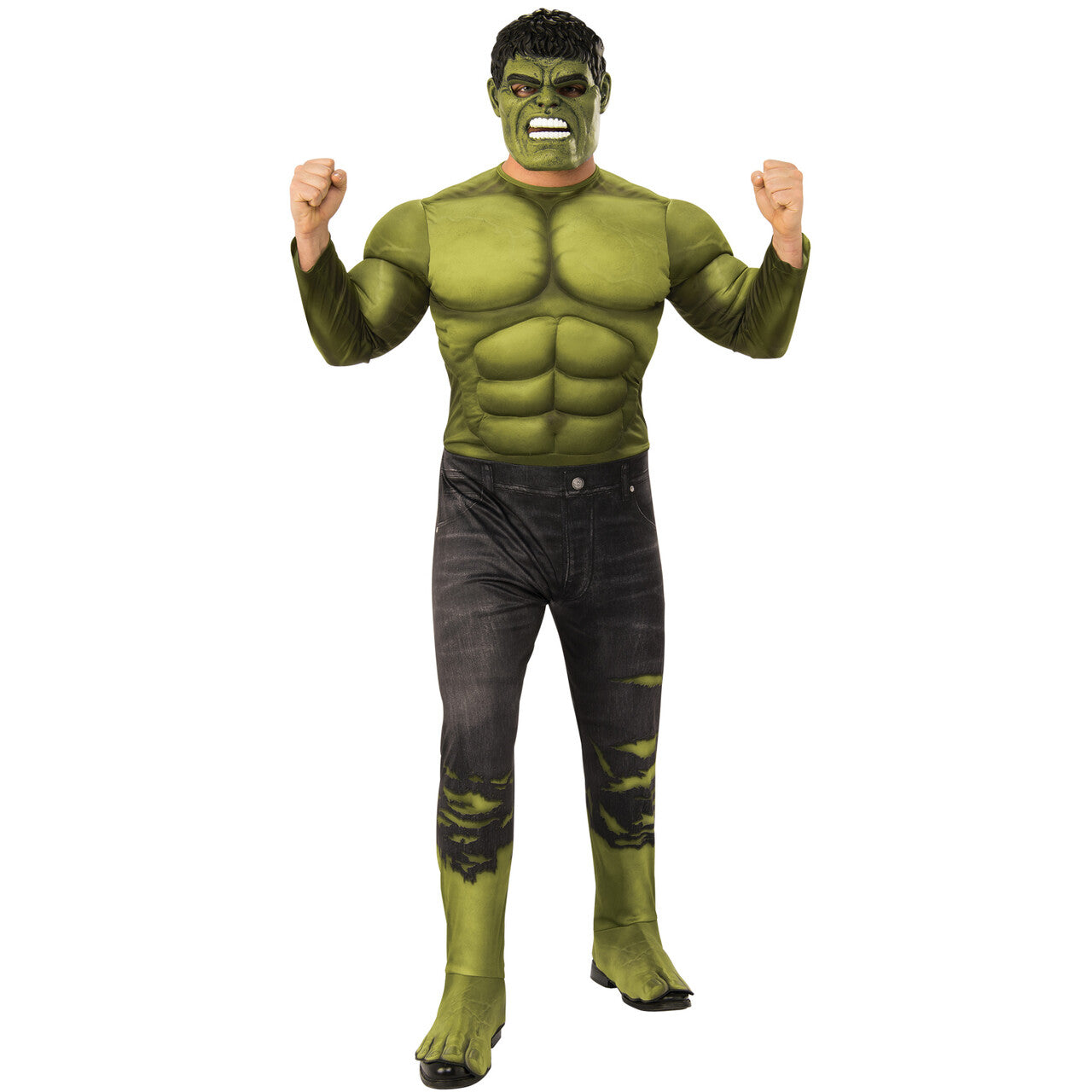 Op deze afbeelding zie je een Kostuums, van het merk Rubies. Hulk Kostuum Man
