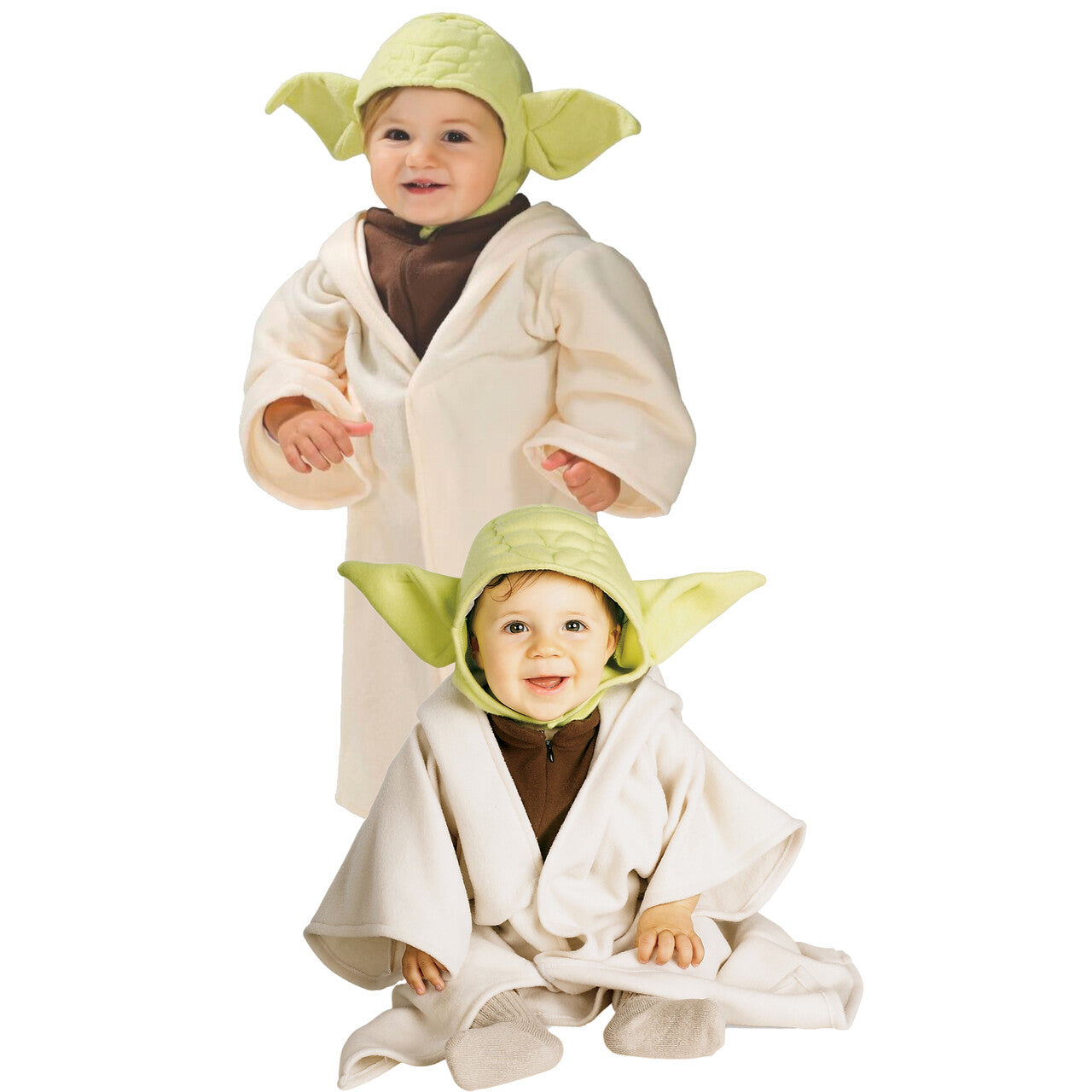 Op deze afbeelding zie je een Kostuums, van het merk Rubies. Star Wars™ Baby Yoda Kind Kostuum