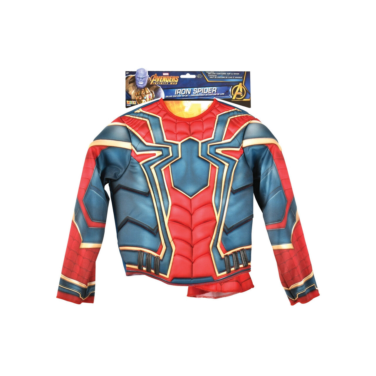 Op deze afbeelding zie je een Kostuums, van het merk Rubies. Iron Spider Spiderman Kind Kostuum