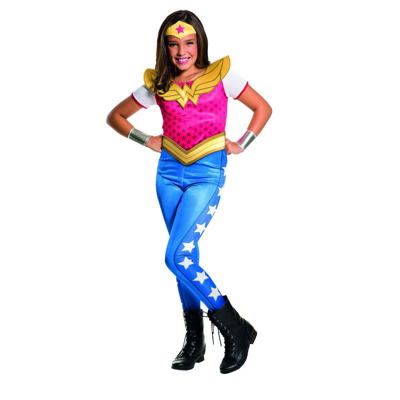 Op deze afbeelding zie je een Kostuums, van het merk Rubies. Wonder Woman Dc Super Hero Girls Actiefiguur Meisje Kostuum