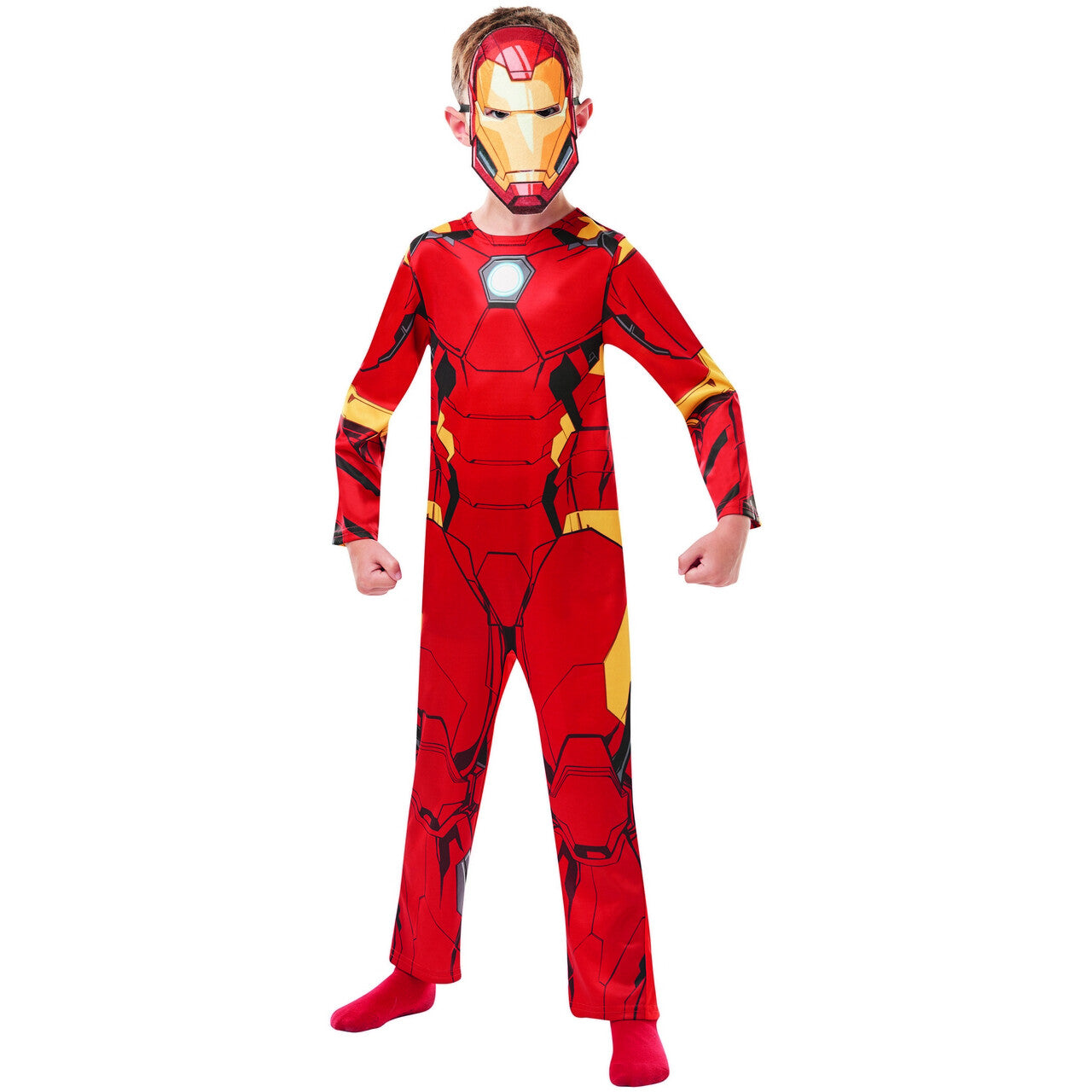 Op deze afbeelding zie je een Kostuums, van het merk Rubies. Iron Man Avengers Assemble Kind Kostuum