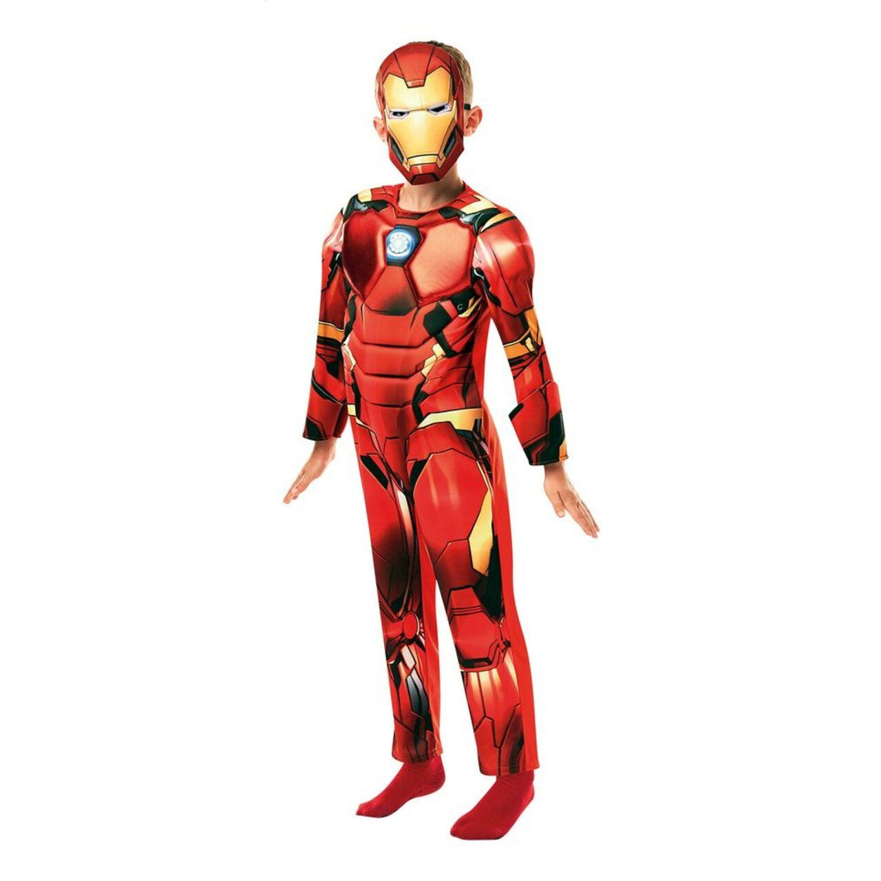 Op deze afbeelding zie je een Kostuums, van het merk Rubies. IJzersterke Iron Man Avengers Assemble Deluxe Kind Kostuum