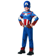 Op deze afbeelding zie je een Kostuums, van het merk Rubies. Superheld Captain America Classic Jongen Kostuum