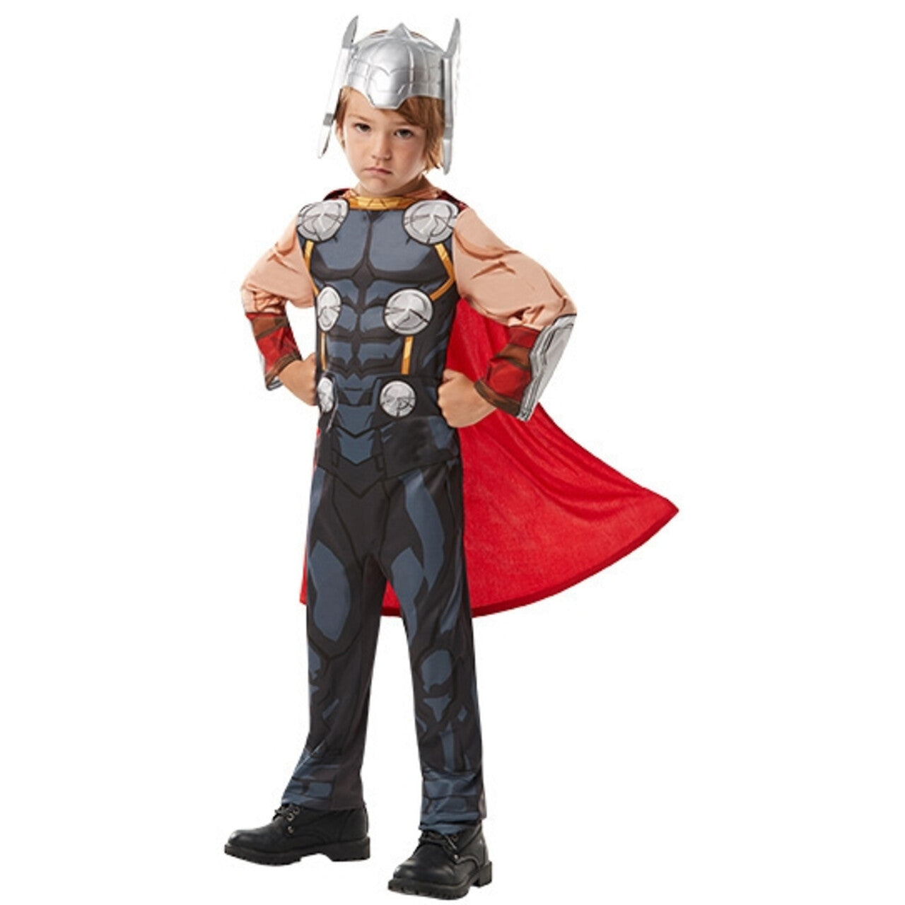Op deze afbeelding zie je een Kostuums, van het merk Rubies. Thor Superhelden Team Avengers Assemble Kind Kostuum
