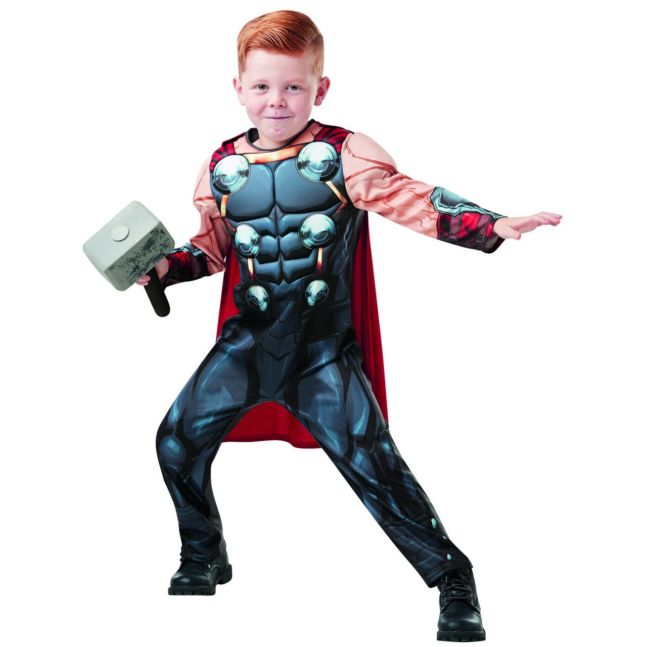 Op deze afbeelding zie je een Kostuums, van het merk Rubies. Thor Superheld Avengers Assemble Deluxe Kind Kostuum