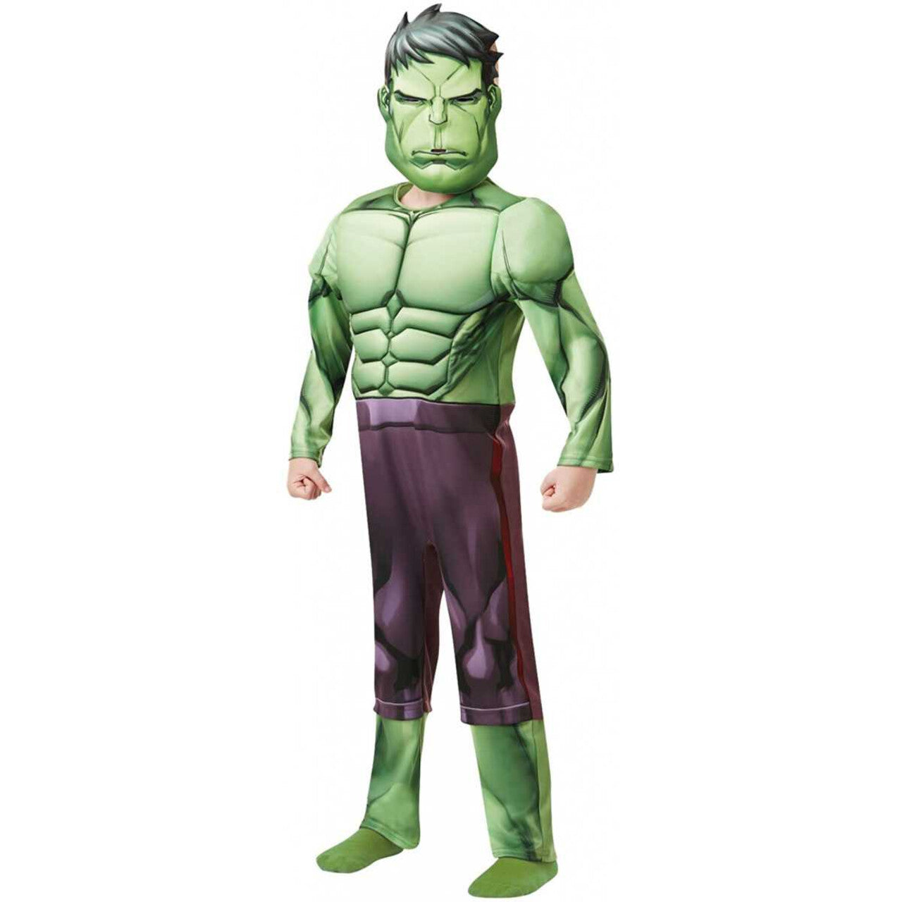 Op deze afbeelding zie je een Kostuums, van het merk Rubies. Luxe Groene Hulk Avengers Assemble Kind Kostuum