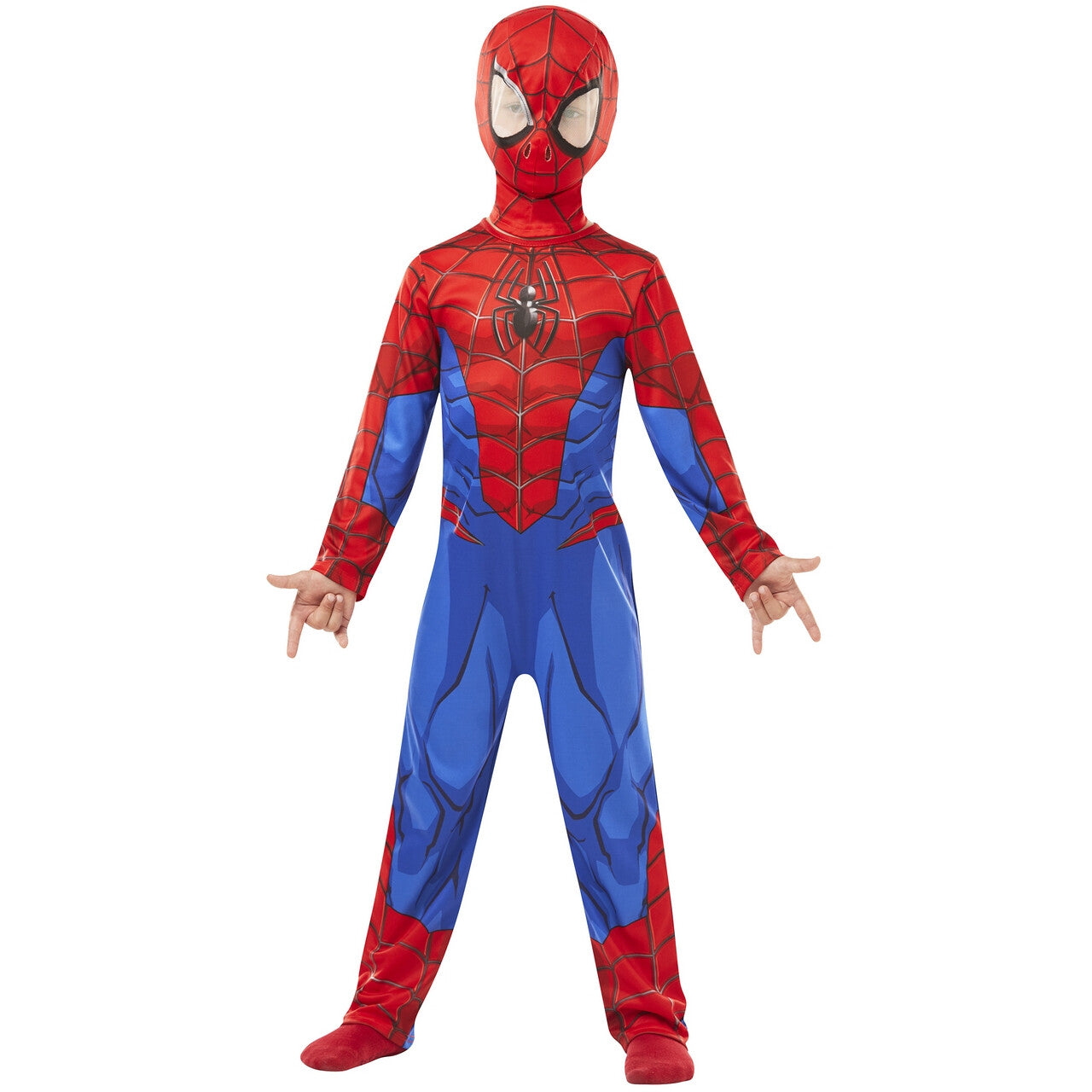 Op deze afbeelding zie je een Kostuums, van het merk Rubies. Klassiek Spiderman Superheld Kind Kostuum