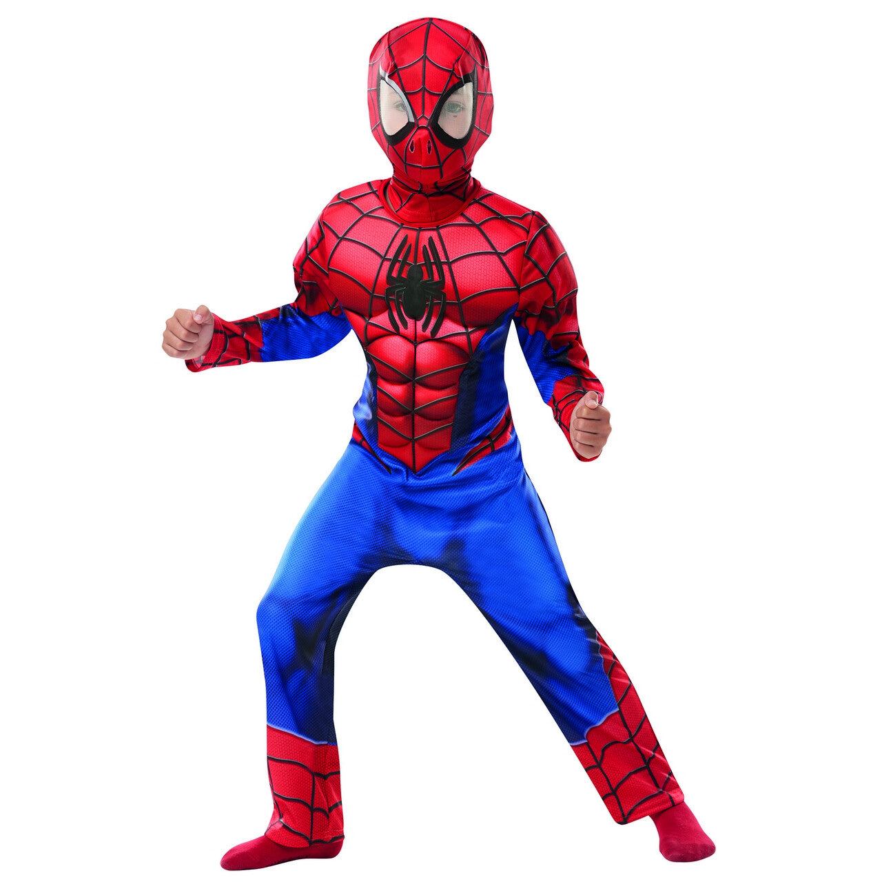 Op deze afbeelding zie je een Kostuums, van het merk Rubies. Spider-Man Deluxe Spinneman Kind Kostuum