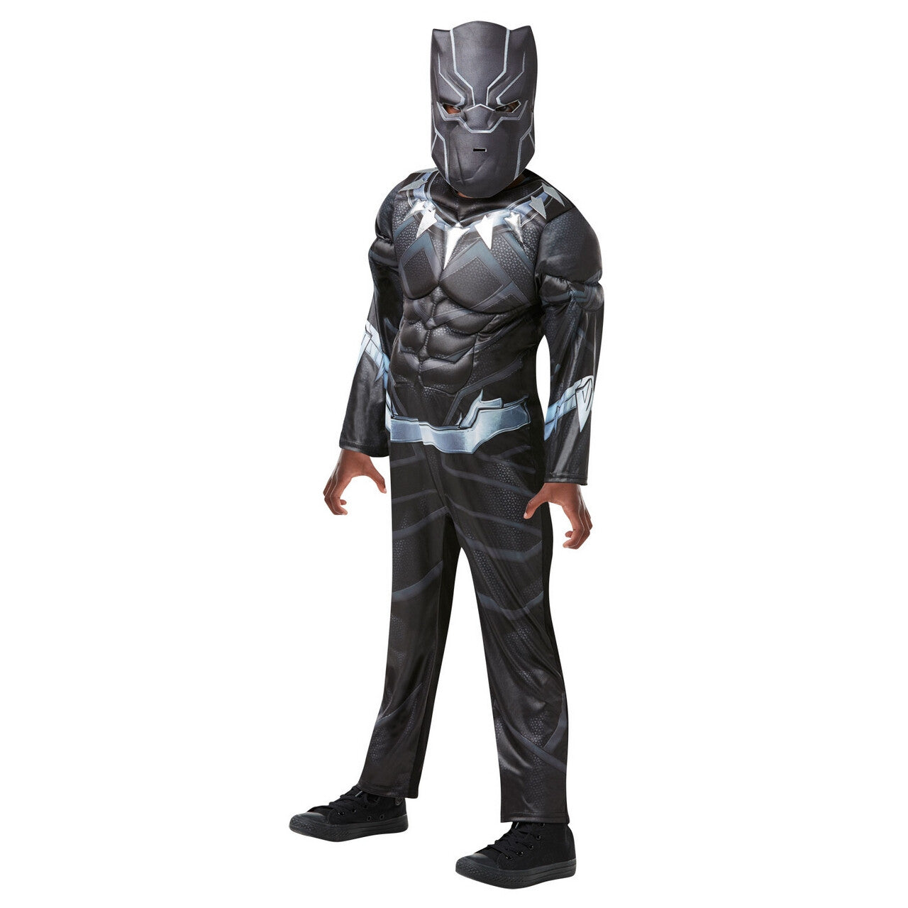 Op deze afbeelding zie je een Kostuums, van het merk Rubies. Black Panther Avengers Assemble Deluxe Televisieserie Kind Kostuum