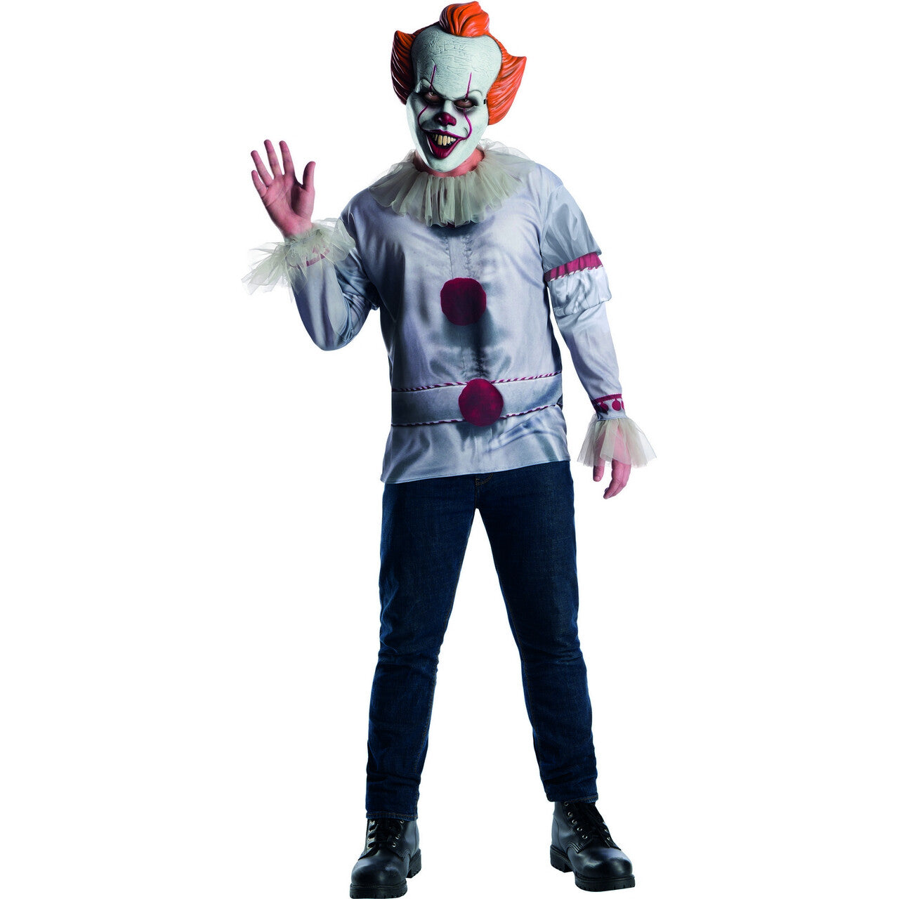 Op deze afbeelding zie je een Kostuums, van het merk Rubies. Pennywise De Dansende Enge Clown Man Kostuum