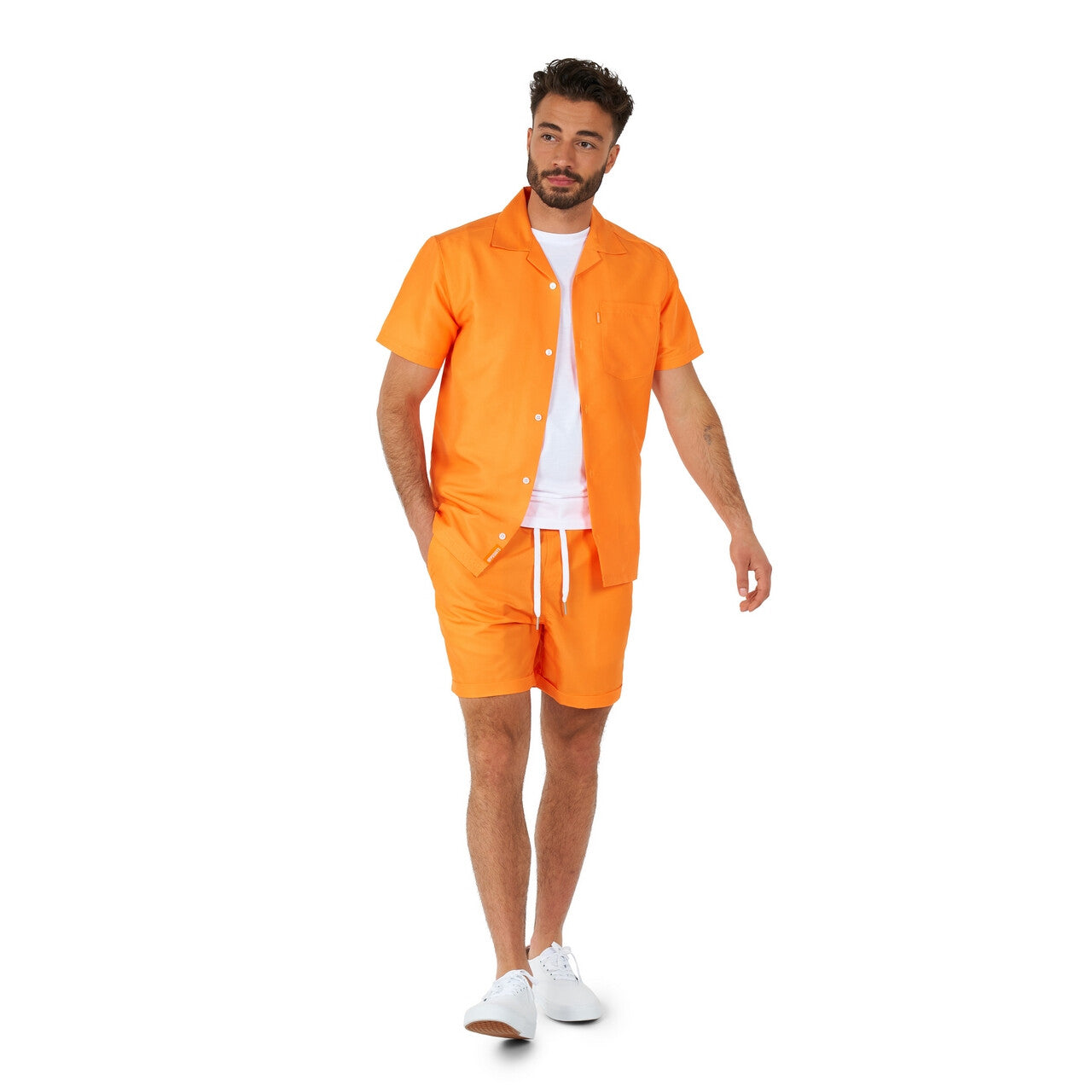 Op deze afbeelding zie je een Kostuums, van het merk Opposuits. Orange Summer Man Kostuum