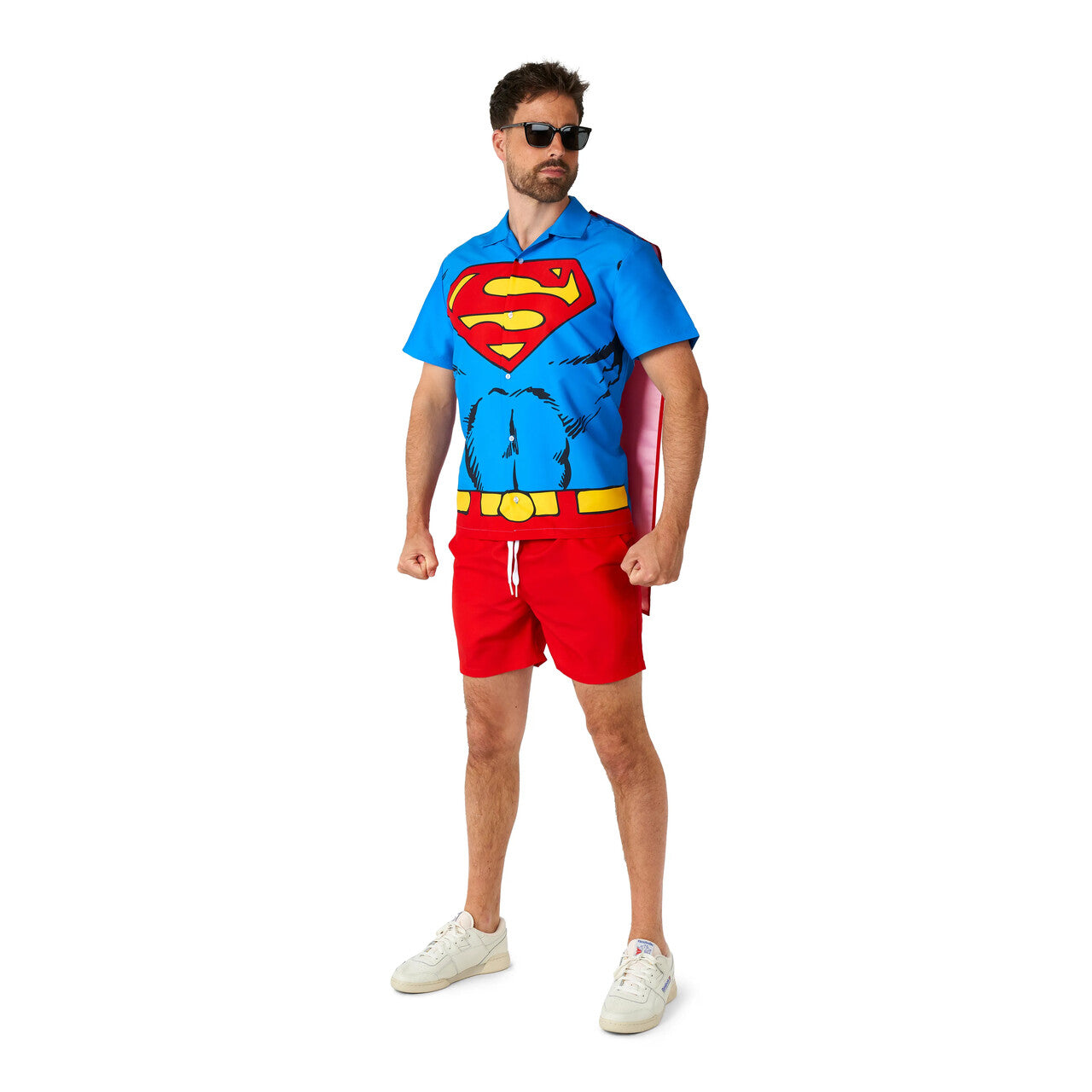 Op deze afbeelding zie je een Kostuums, van het merk Suitmeister. Zomerse Superman Superheld Kostuum