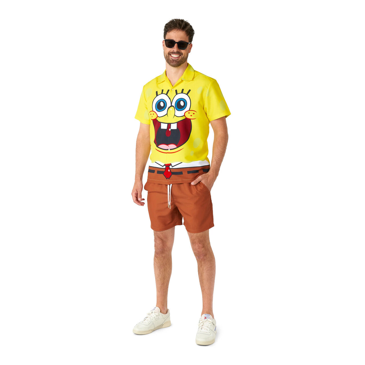 Op deze afbeelding zie je een Kostuums, van het merk Suitmeister. The Real Spongebob Cartoon Man Kostuum