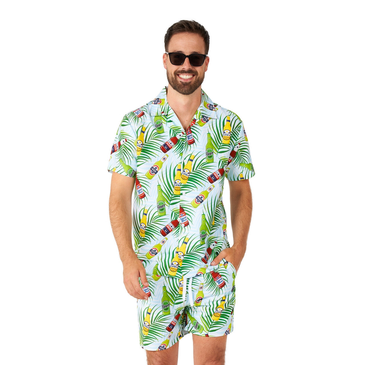 Op deze afbeelding zie je een Kostuums, van het merk Suitmeister. Tropical Beers Blue Holiday Man Kostuum