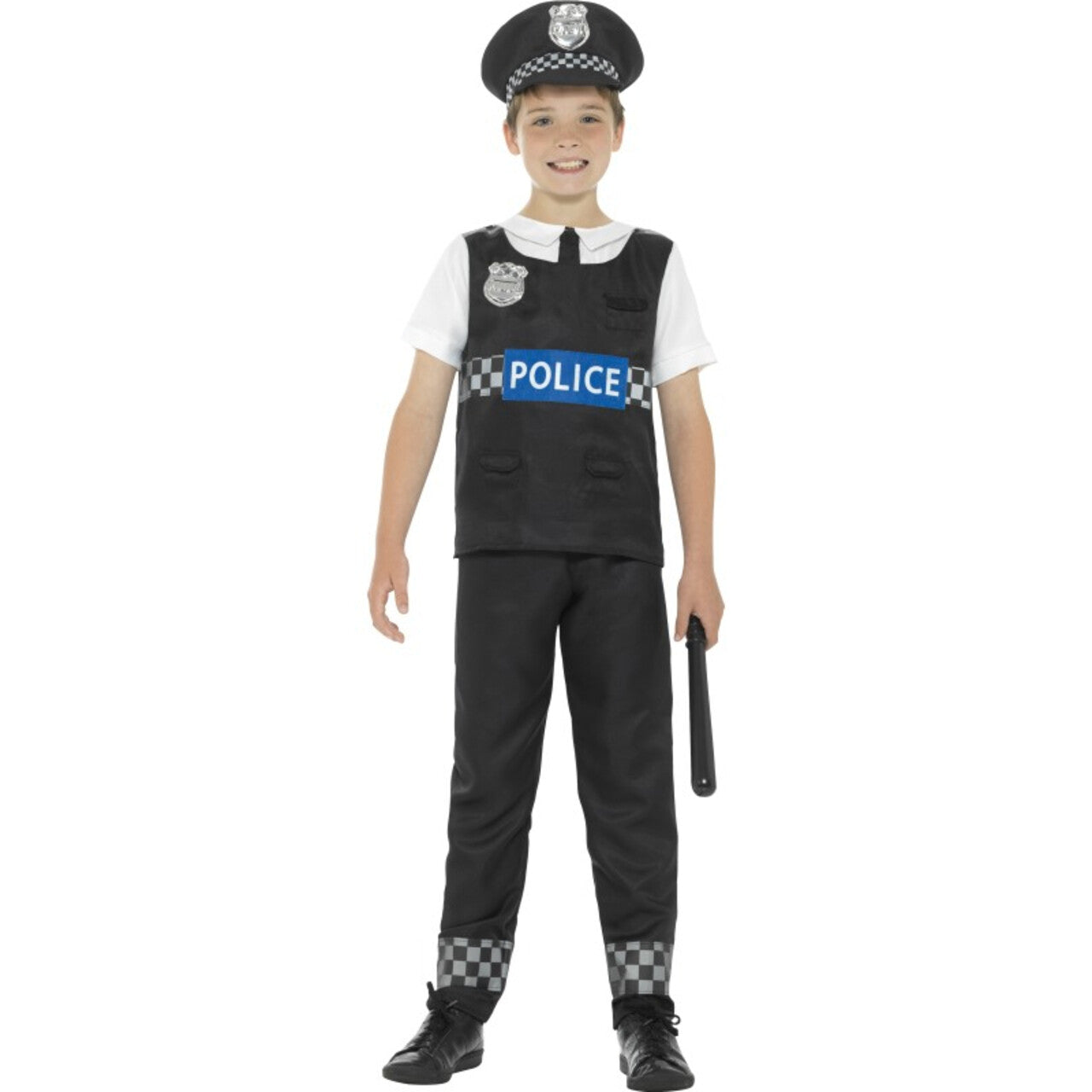 Op deze afbeelding zie je een Kostuums, van het merk Smiffy's. Big Ben Politie Jongen Kostuum