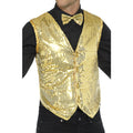 Glimmende Gouden Pailletten Vest Man