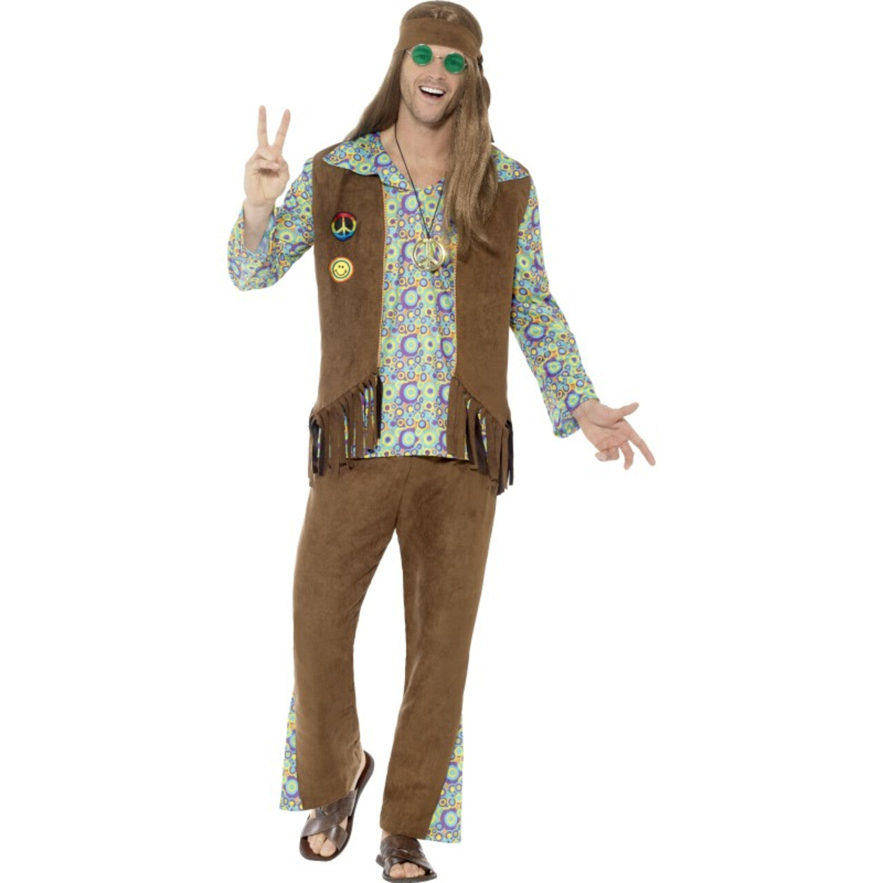 Op deze afbeelding zie je een Kostuums, van het merk Smiffy's. Crosby High Hippie Man Kostuum