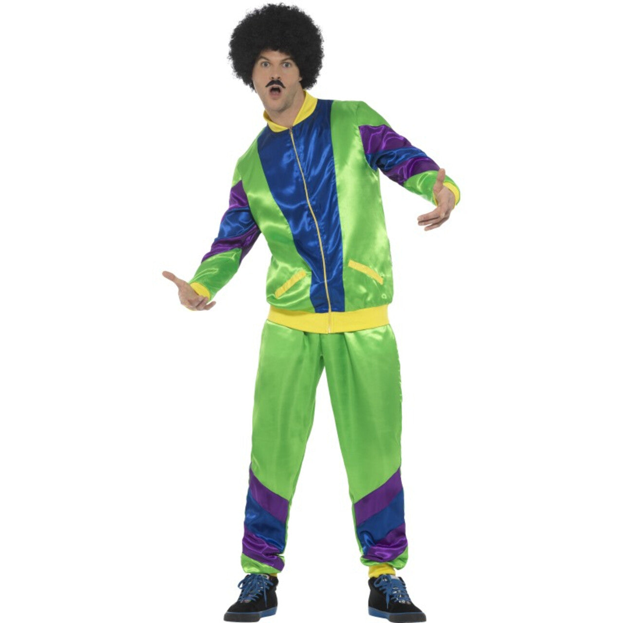 Op deze afbeelding zie je een Kostuums, van het merk Smiffy's. Foeilelijk Jaren 80 Trainingspak Man Kostuum