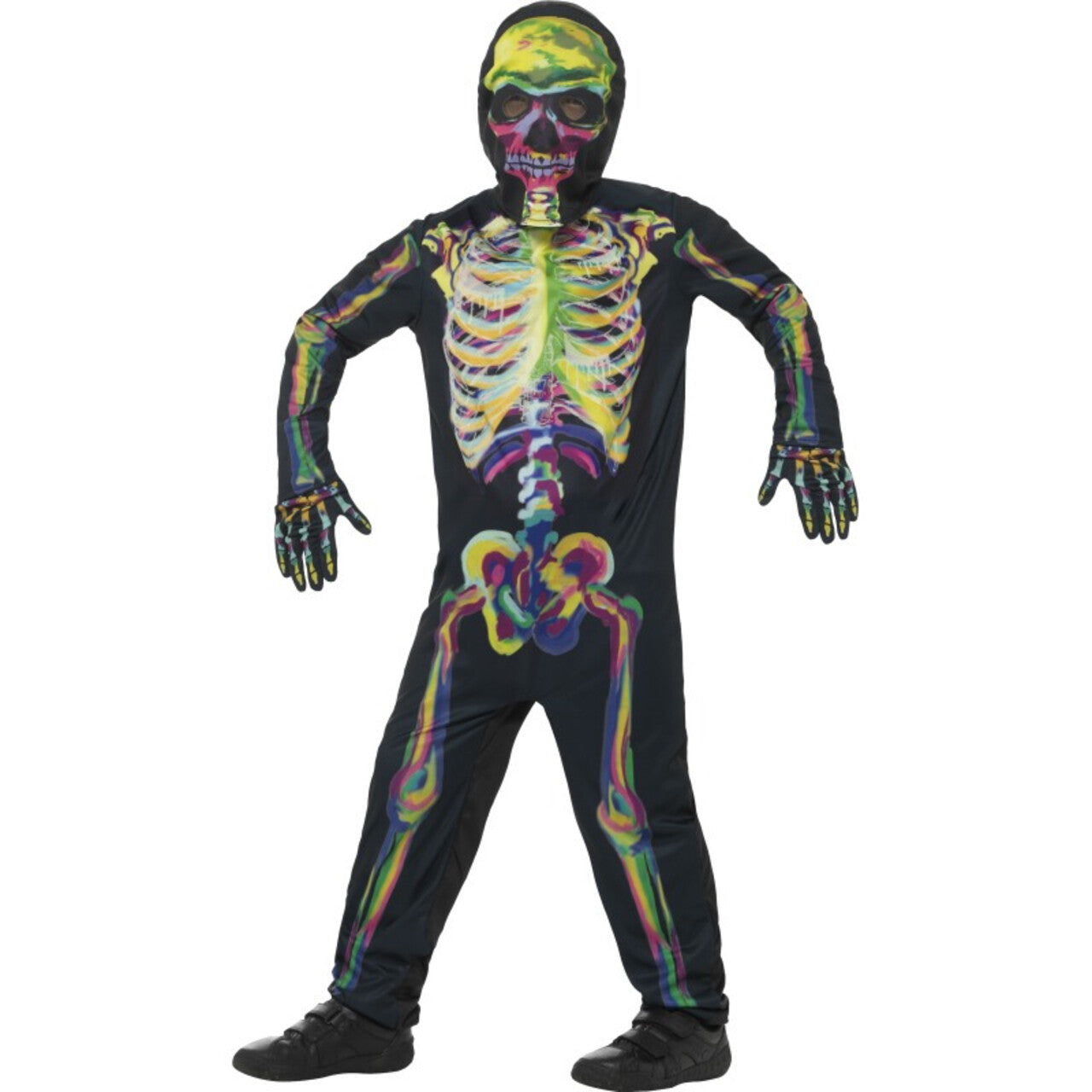 Op deze afbeelding zie je een Kostuums, van het merk Smiffy's. Rontgen Glow In The Dark Skelet Jongen Kostuum