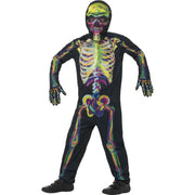 Op deze afbeelding zie je een Kostuums, van het merk Smiffy's. Rontgen Glow In The Dark Skelet Jongen Kostuum
