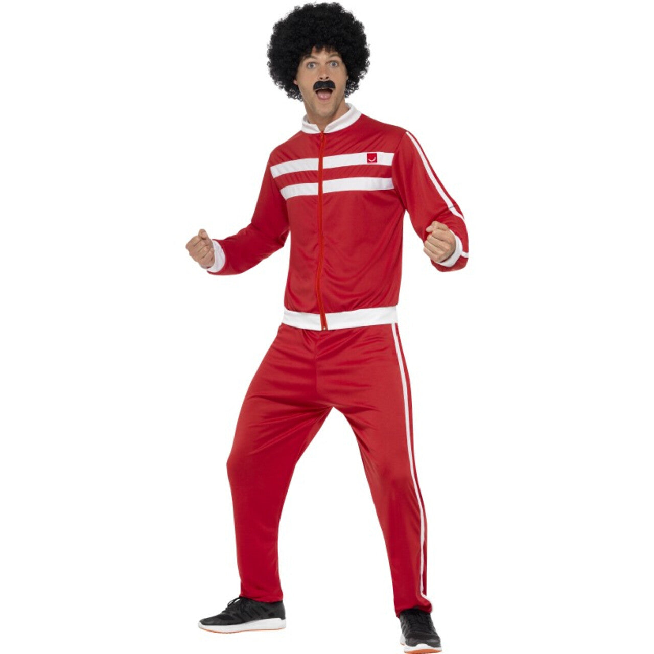Op deze afbeelding zie je een Kostuums, van het merk Smiffy's. Fout Voetbal Supporter Trainingspak Man Kostuum