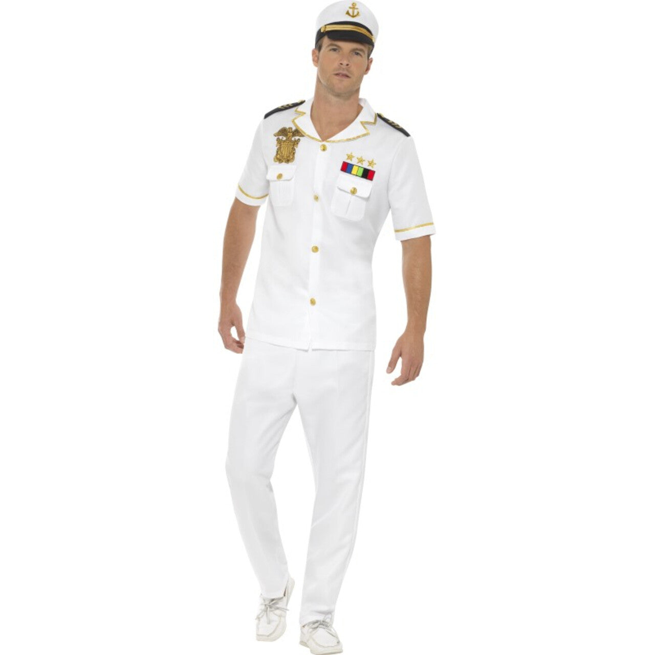 Op deze afbeelding zie je een Kostuums, van het merk Smiffy's. Kapitein Luxe Cruise Boot Man Kostuum