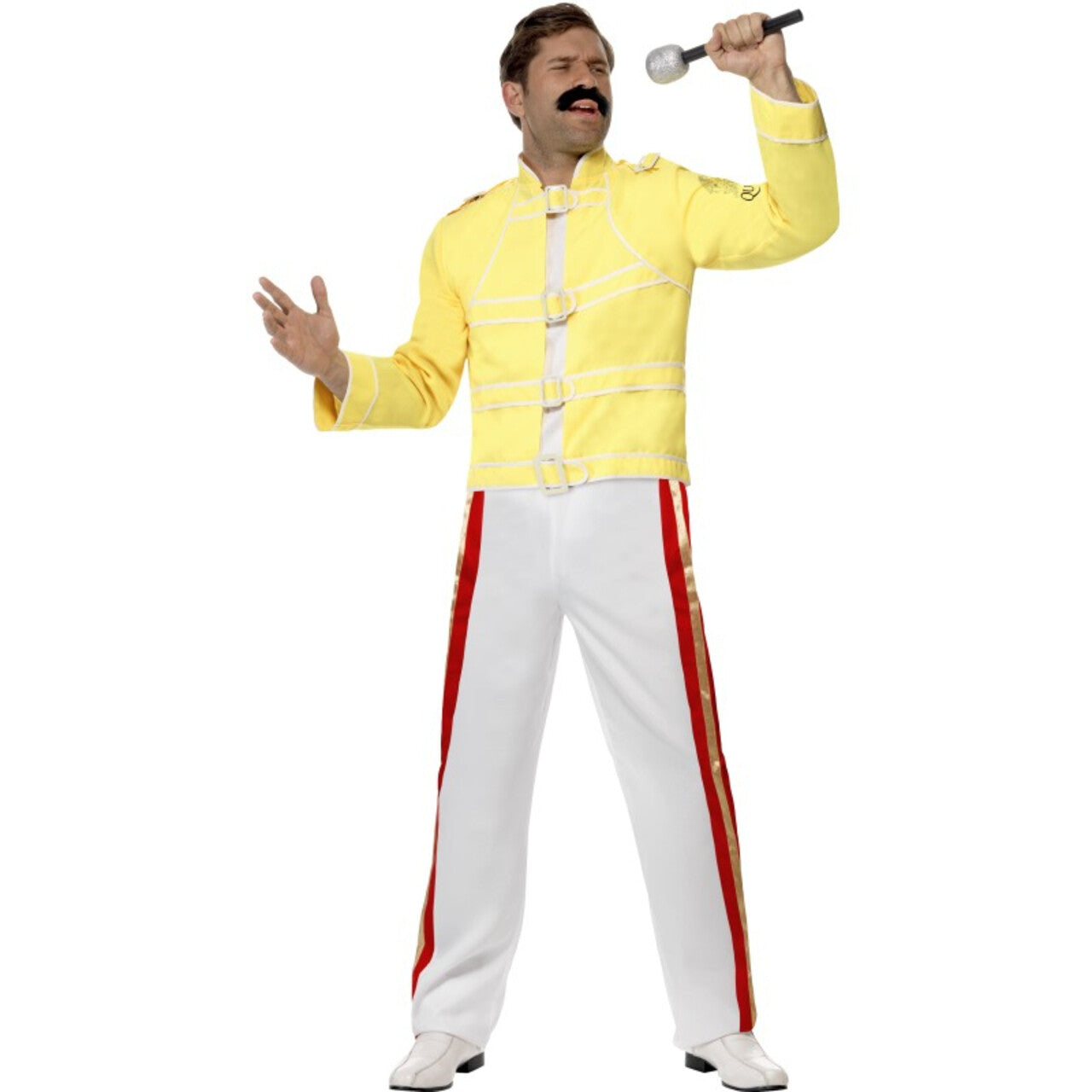 Op deze afbeelding zie je een Kostuums, van het merk Smiffy's. Queen Freddie Popster Man Kostuum