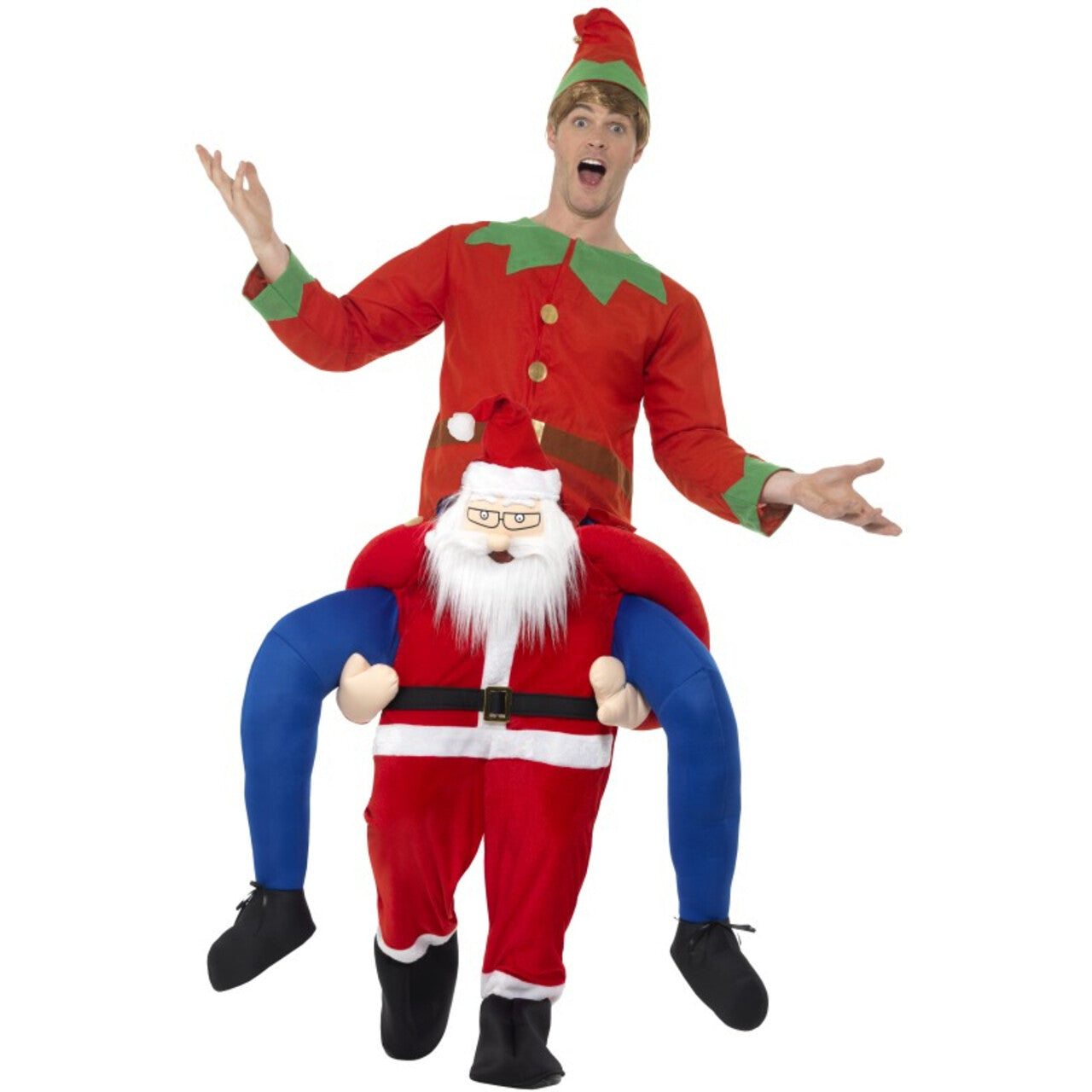 Op deze afbeelding zie je een Kostuums, van het merk Smiffy's. Ritje Op Een Kerstman Kostuum