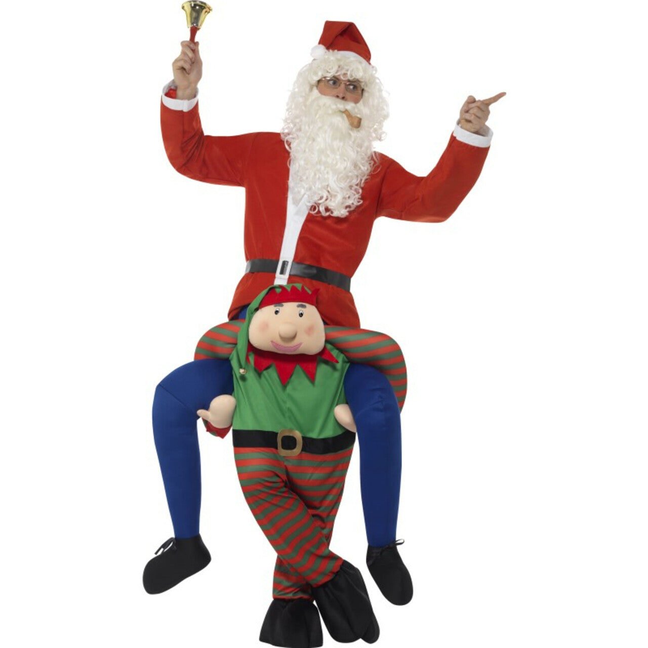 Op deze afbeelding zie je een Kostuums, van het merk Smiffy's. Elf Draagt Kerstman Kostuum