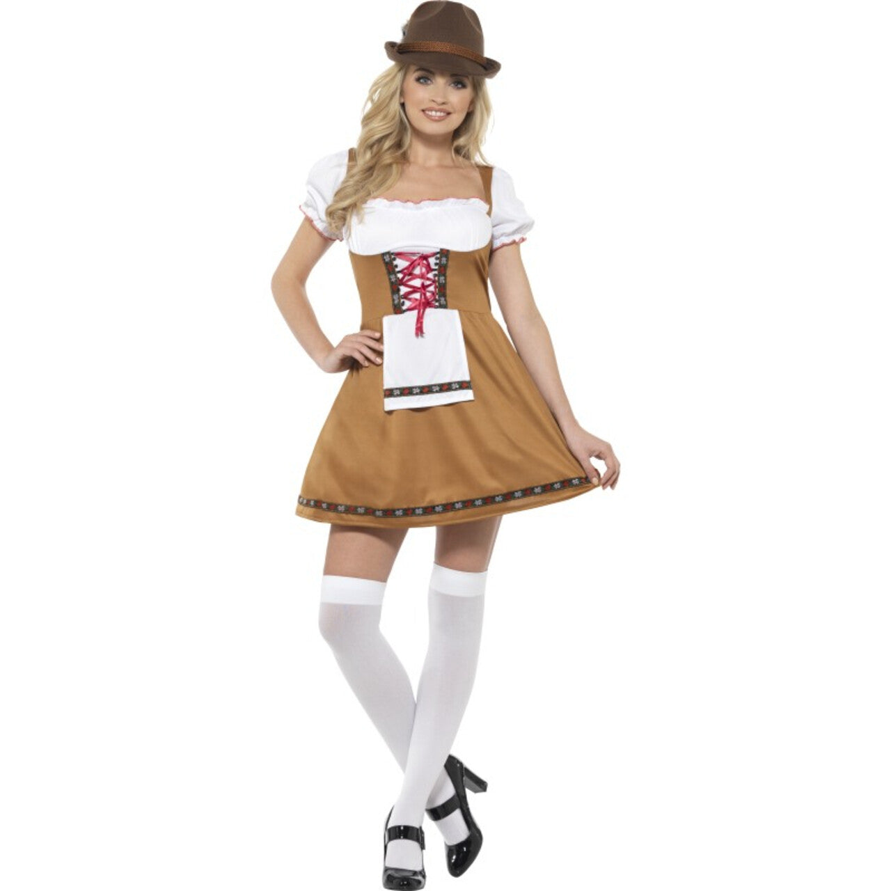 Op deze afbeelding zie je een Kostuums, van het merk Smiffy's. Beiers Bruin Oktoberfest Vrouw Kostuum