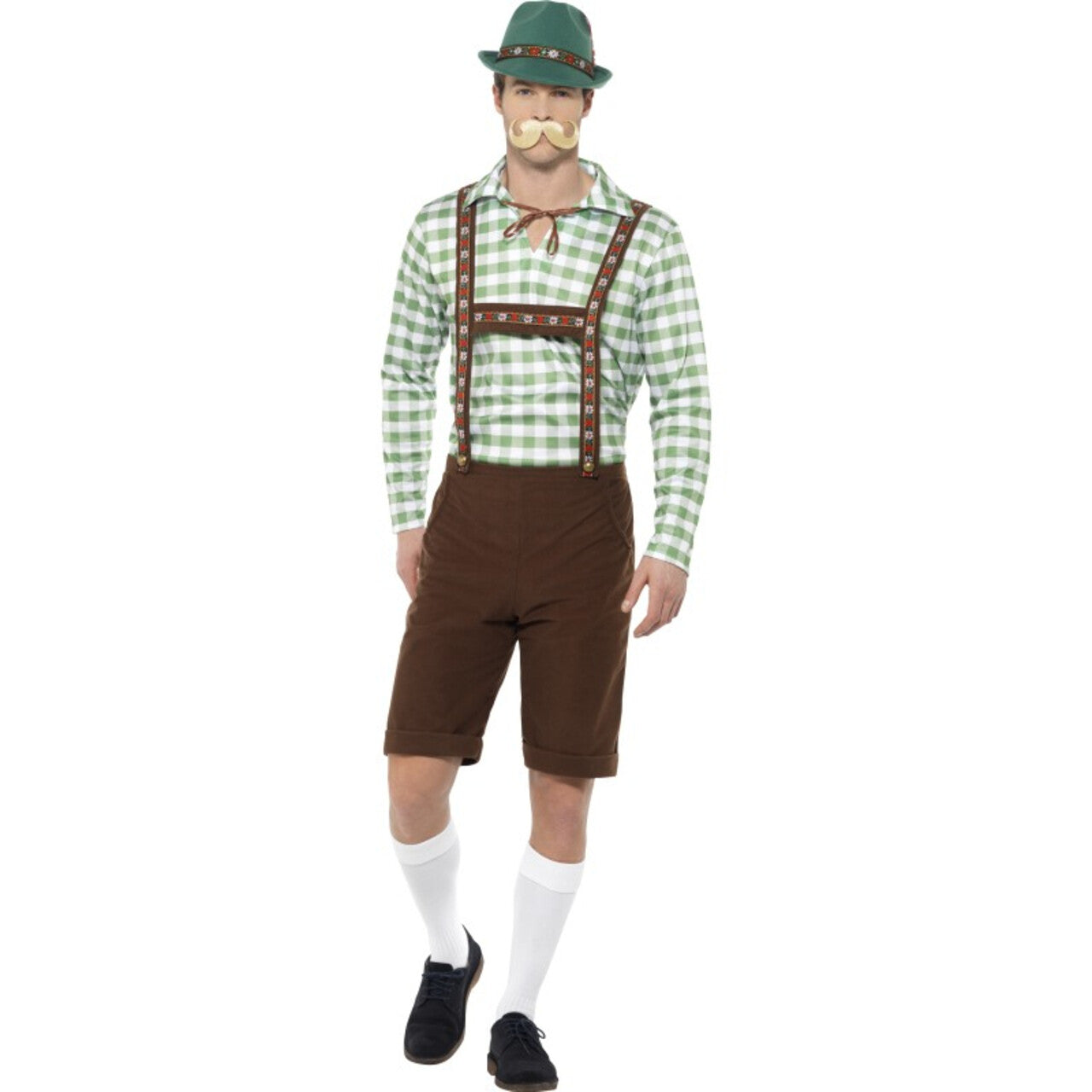 Op deze afbeelding zie je een Kostuums, van het merk Smiffy's. Manfred Tiroler Alpen Kostuum
