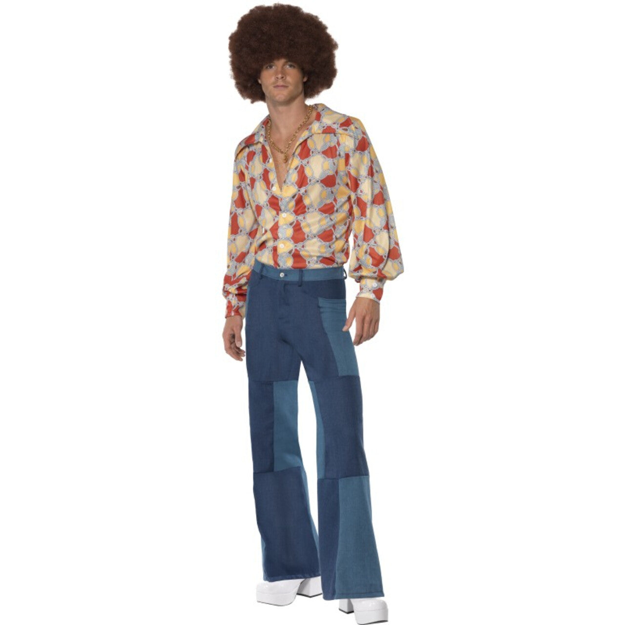 Op deze afbeelding zie je een Kostuums, van het merk Smiffy's. Gouden Jaren Zeventig Retro Soul Man Kostuum