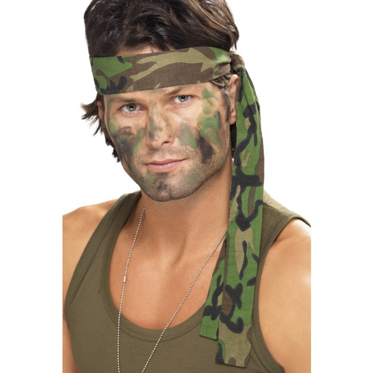 Op deze afbeelding zie je een Accessoires, van het merk Smiffy's. Camouflage Hoofdband Jungle Commando 150 X 4 Centimeter