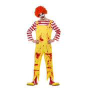 Op deze afbeelding zie je een Kostuums, van het merk Smiffy's. Griezelige Horror Clown Vol Bloedspatten Man Kostuum